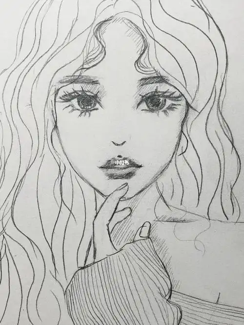 画一个美女的头像