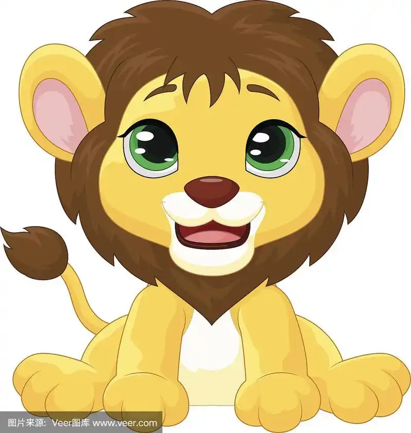 可爱的卡通狮子