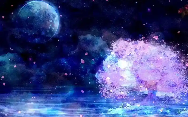 流星雨 歌曲舞蹈唯美星空蓝色一起看流星雨舞台演出节目大屏幕高清led