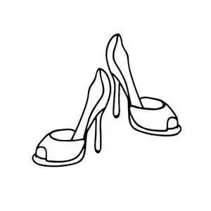 鞋简笔画鞋子简笔画公主型的古代鞋子画法日常用品简笔画简笔画大全