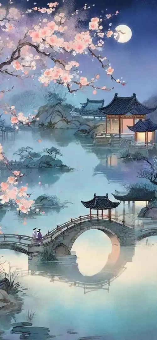 一期山水画壁纸好有意境美