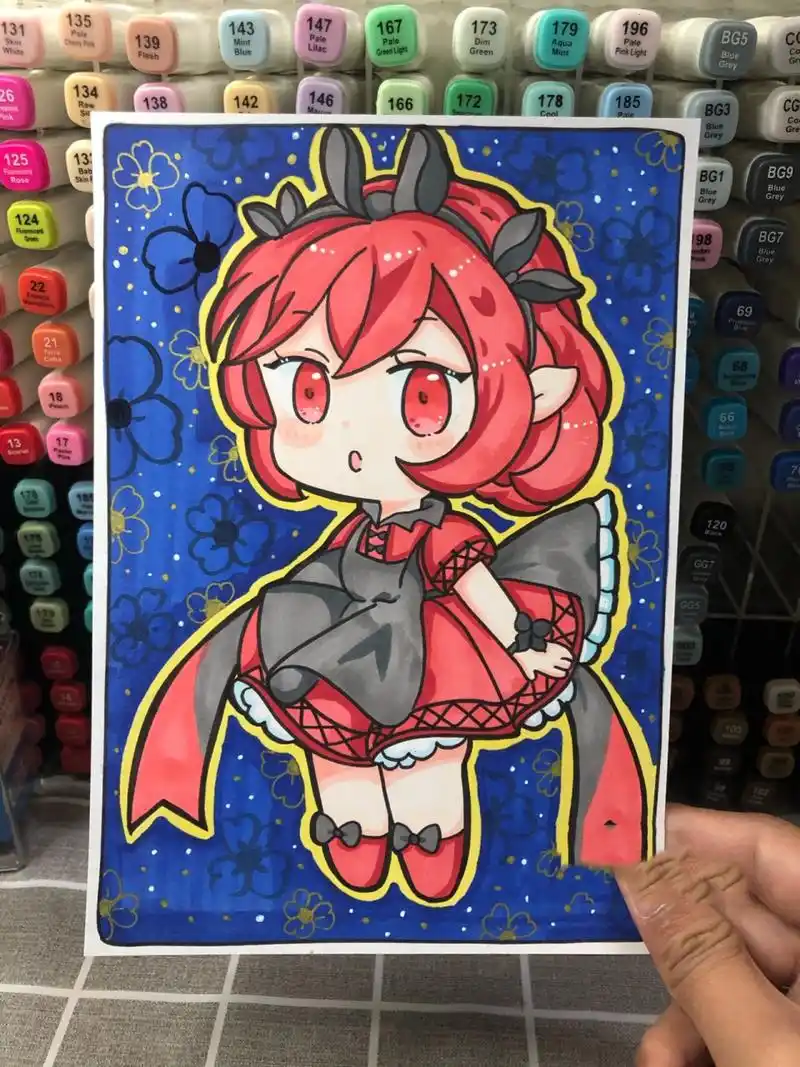 16/100q版动漫女生人物系列61线稿 临摹表明出处