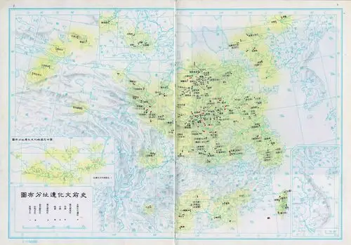 【中国历史地图】原始社会史前文化遗址分布图
