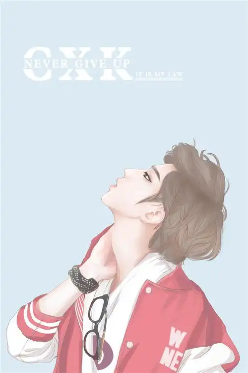 swin蔡徐坤q版卡通手绘人物壁纸二次元帅哥动漫