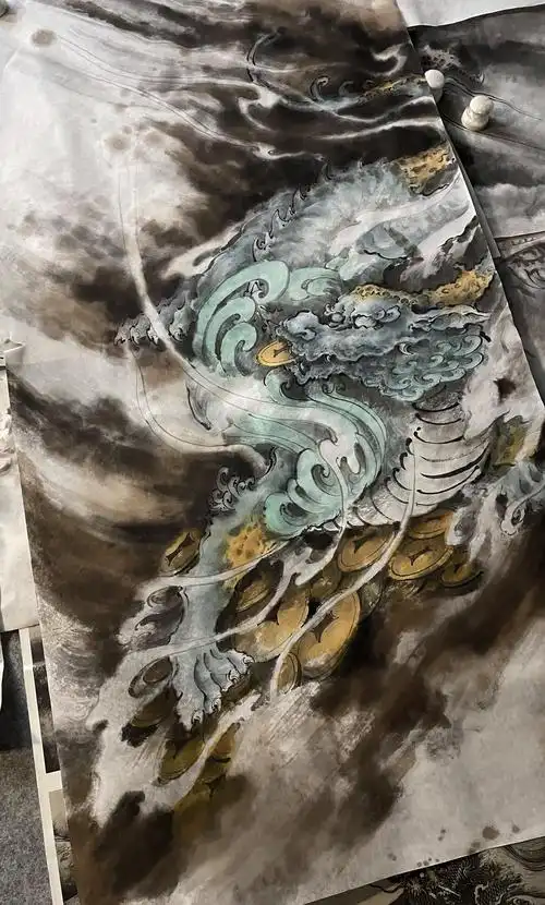 国画貔貅图案设计