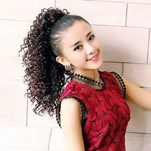 巴黎之行 年会宴会 龙飘飘 优雅超美 手工螺丝卷假发女 马尾