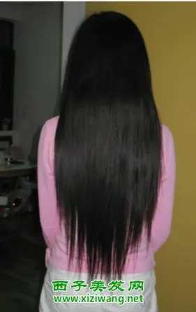 中长直发碎尾背影图片 美美的小可爱女人味