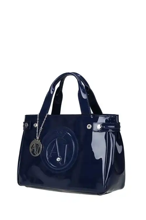 阿玛尼 漆皮 女士手拎包 0529b5550 海军蓝