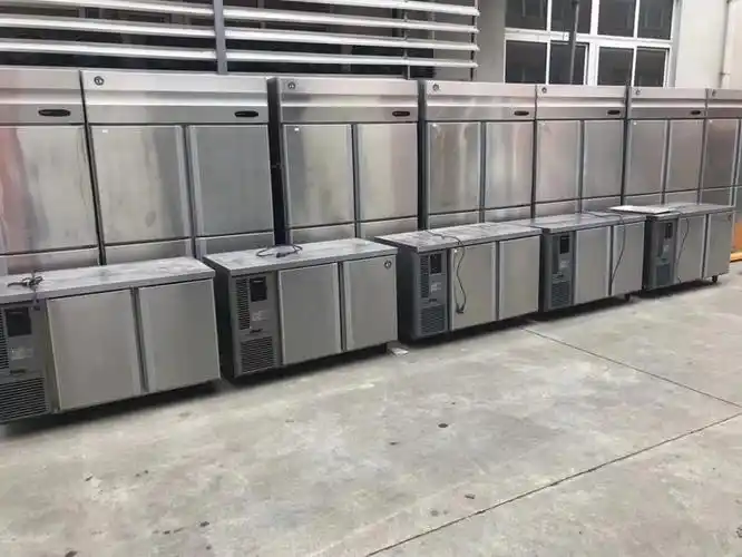 二手金城制冷设备回收kingdom金城冰箱金城制冷三门不锈钢工作台冷柜