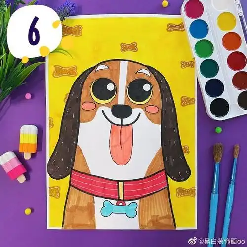 分享一组范画作品#绘画素材##创意美术#儿童创意美术超话#儿童画教程