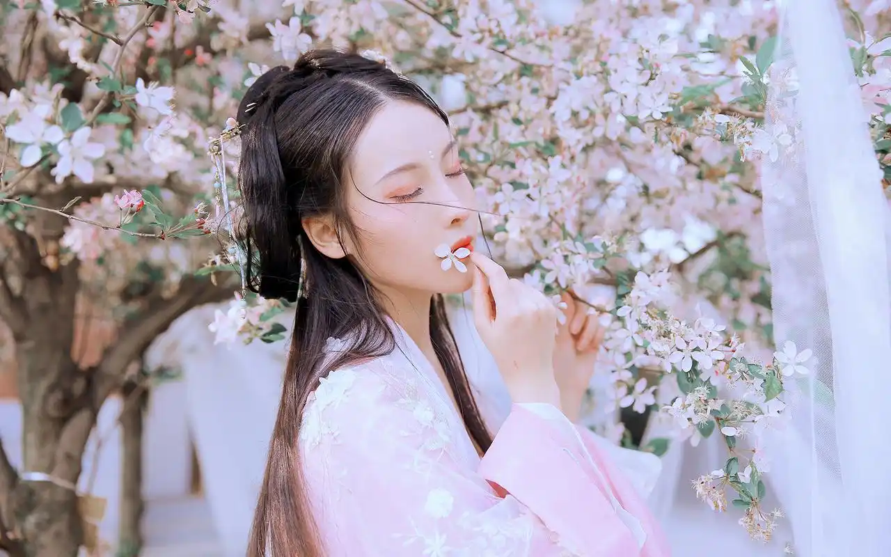 清新唯美古风美女写真桌面壁纸高清大图预览1920x1200_美女壁纸下载