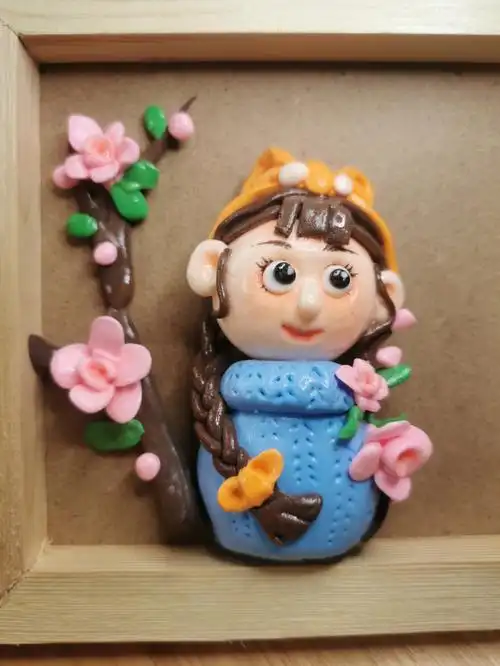 粘土小人偶桃花姑娘