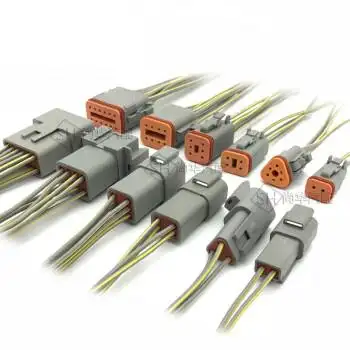 赣源德驰型汽车线束插头公母接插件对接2p防水连接器dt04/06接线端子