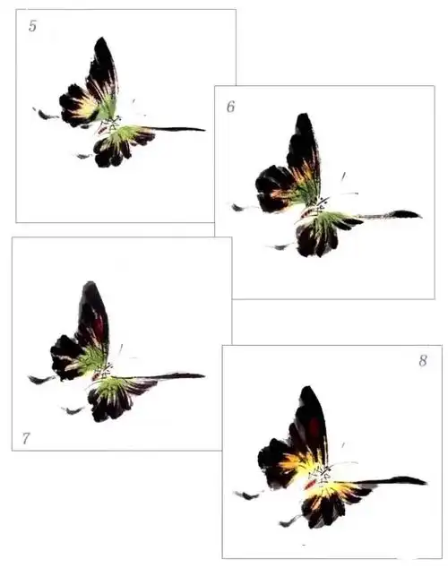 图文教程:一学就会画写意蝴蝶