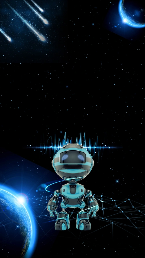 黑色酷炫未来科技人工智能psd分层h5