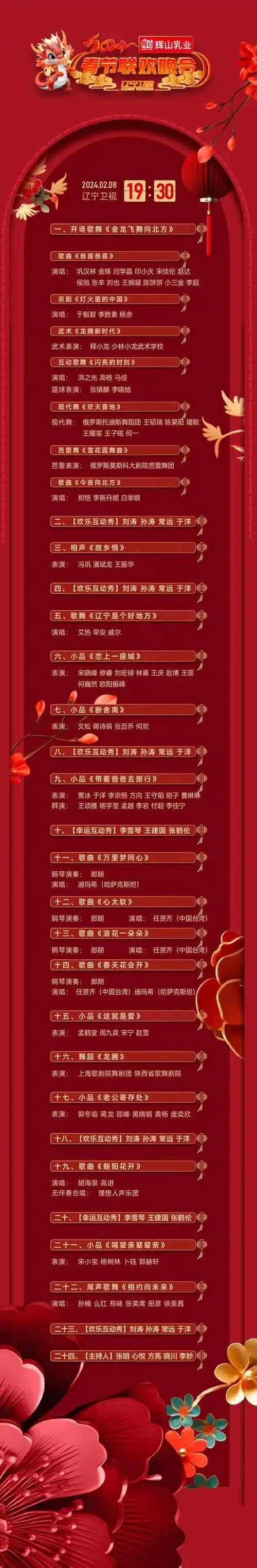 2024《辽视春晚》节目单来啦!_辽宁_卫视_东北