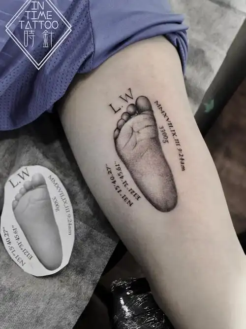 小脚丫_纹身图案手稿图片_travis时的纹身作品集