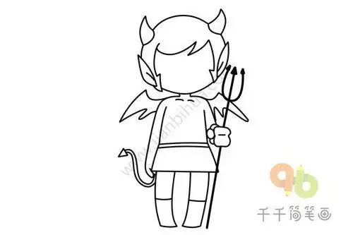 恶魔简笔画恶魔简笔画带翅膀