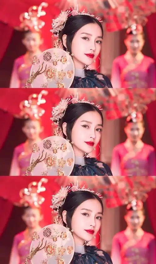 angelababy国风造型红唇撩人 水袖翩翩好腰好颜