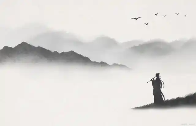 墨染诗词古风千世蝶||在水一方惊鸿瞥,悔不当初咏上邪