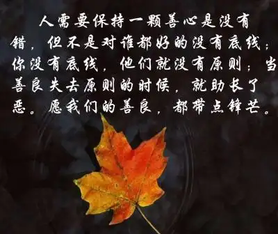 你的善良带点锋芒