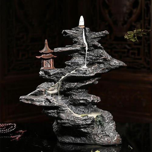 王朝记忆 高山流水倒流香炉创意摆件香炉熏香檀香炉香道意境禅意