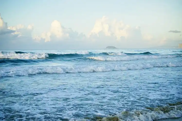 海南,万宁,梅石湾,早晨的大海