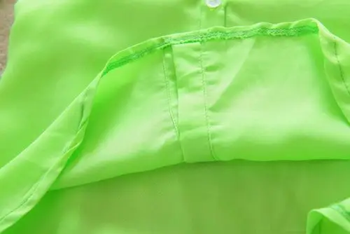 时尚韩版 原单纯色荧光色衬衫 单口袋衬衫232