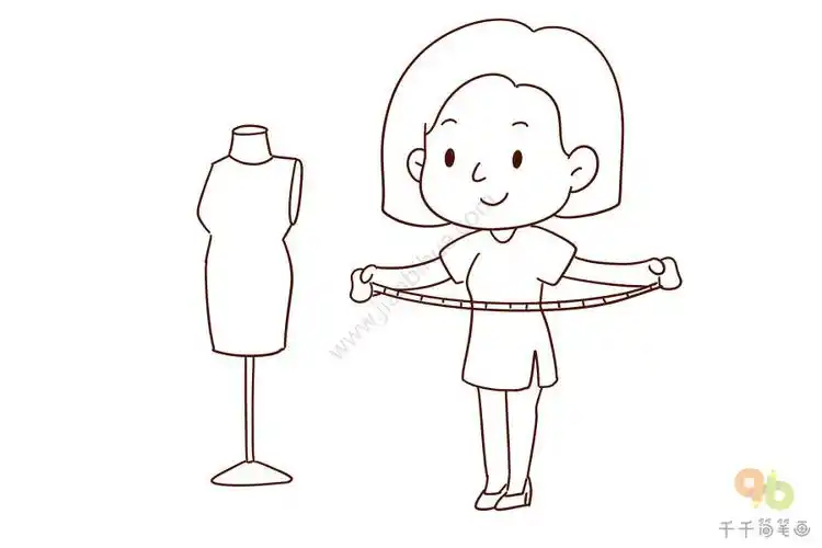服装设计师简笔画画法
