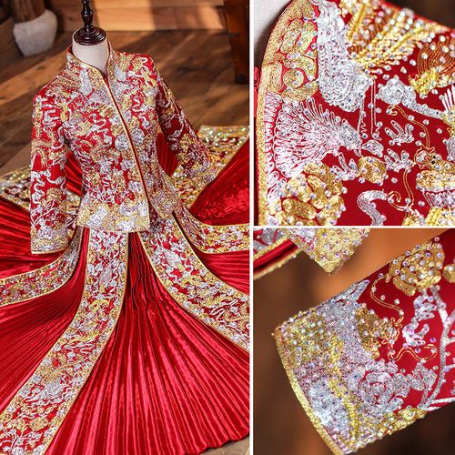 dicify新品中式婚礼新娘服装秀禾服新娘2022新款中式婚纱礼服结婚服