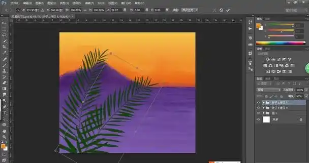 简单的ps风景画(萌新电脑绘画风景画教程ps)(10)