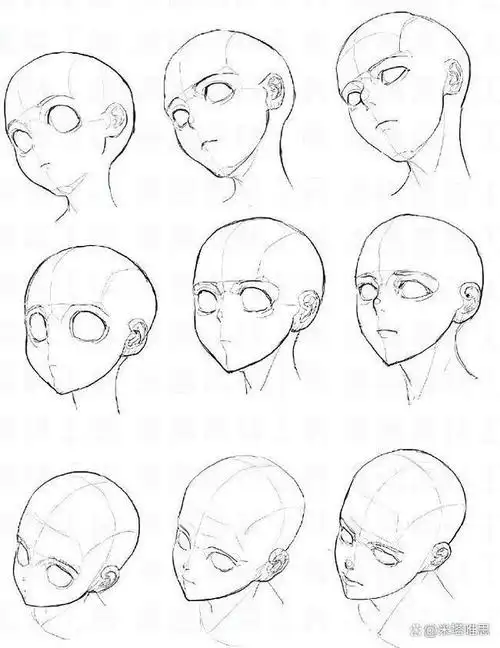如何绘画原画q版角色的头部,透视关系怎么把握