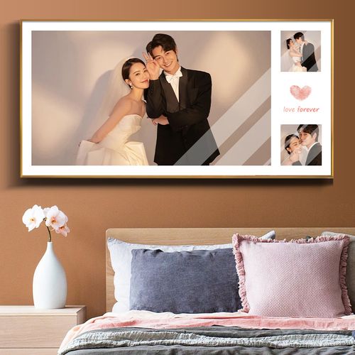 洗照片做婚纱照相框挂墙水晶结婚照