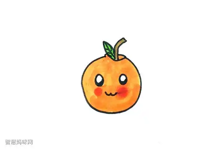 简单的橙子怎么画