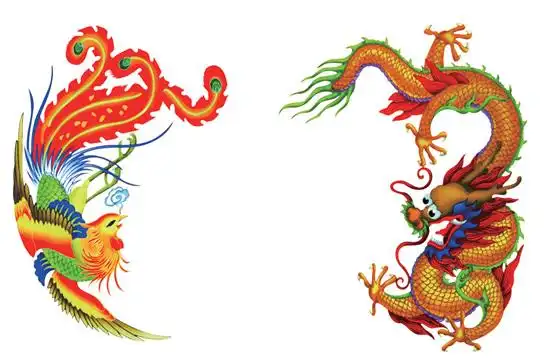 中国传统龙凤呈祥psd图片素材