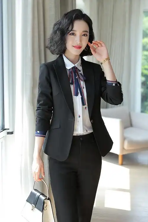 西装套装女职业装2019春秋新款时尚气质商务西服正装工作服