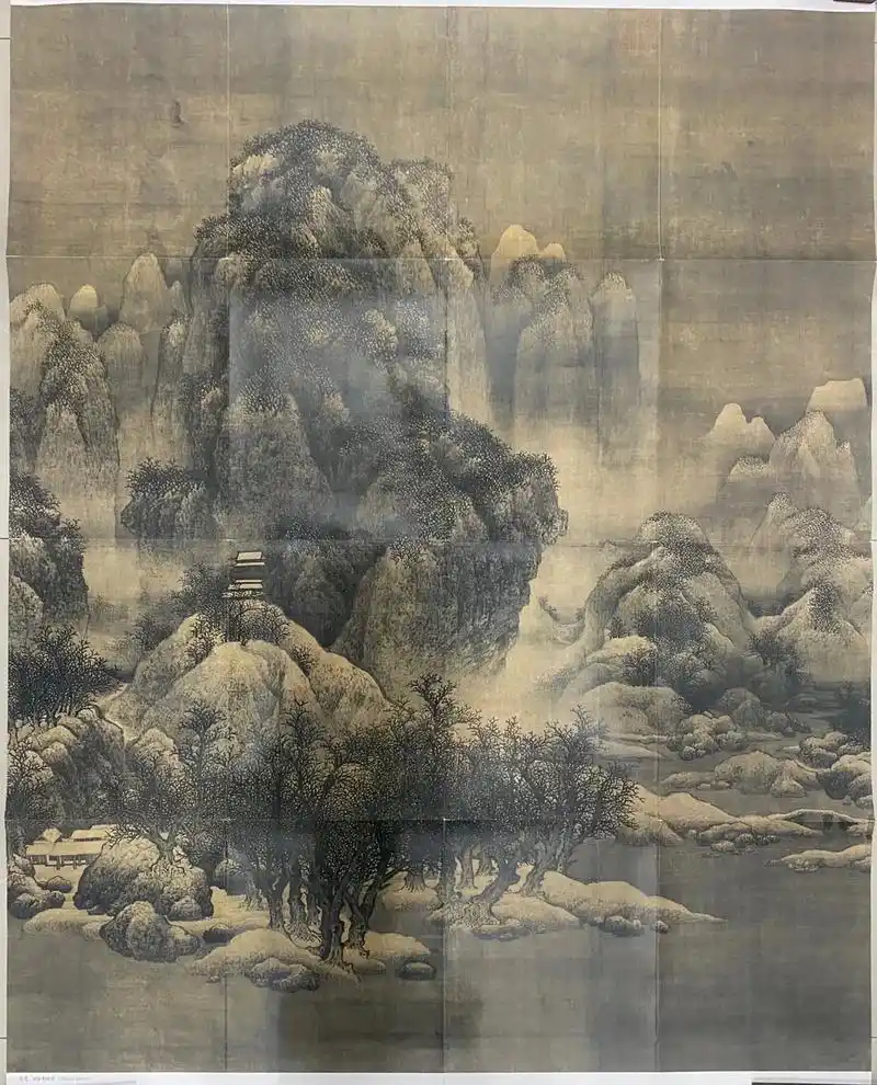 致敬经典!范宽《雪景寒林图》 - 抖音