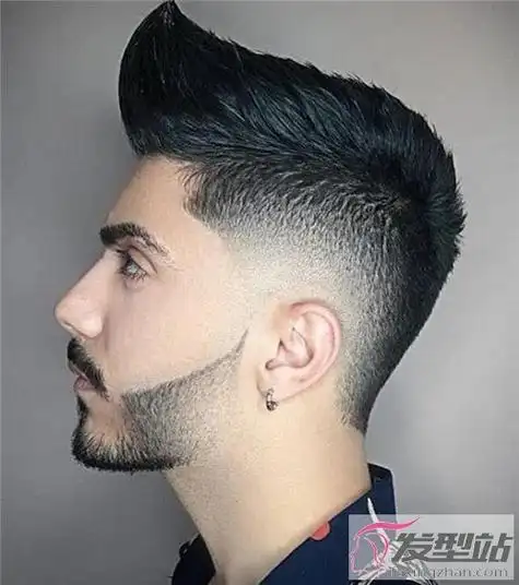 时尚男士莫西干短发三面剃寸头帅气设计