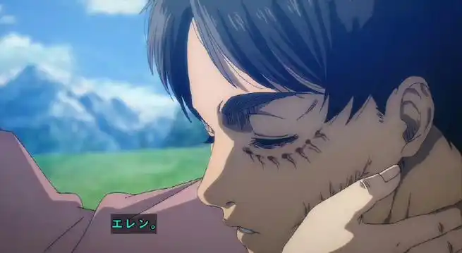 三笠&艾伦"谢谢你,替我披上了这条围巾"#一路走好艾伦##进击的巨人