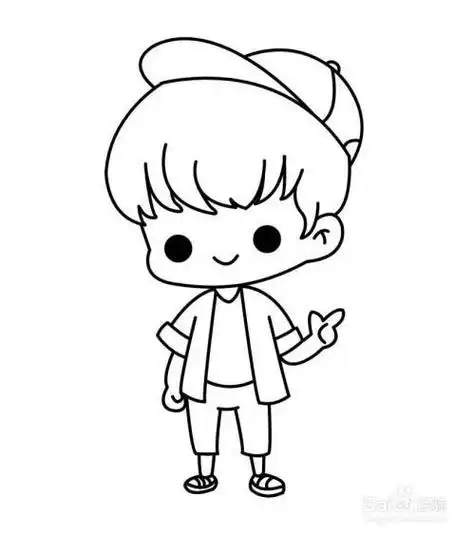 小学生小男孩卡通简笔画