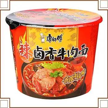 康师傅 辣卤香牛肉面 110g/桶