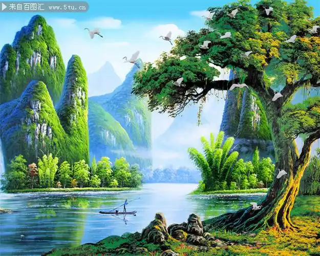 唯美桂林山水风景图片素材-大自然-百图汇素材网