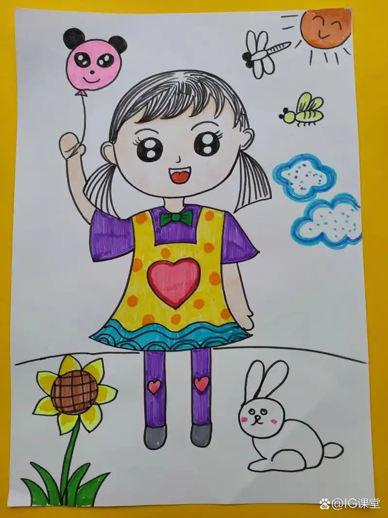 儿童画初级《那一刻的我》