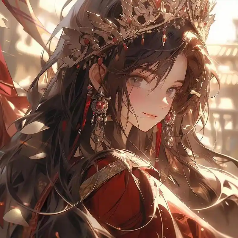 女生头像·新中式红色系——古风古韵.