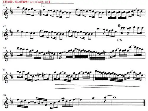 《无心快语》萨克斯谱