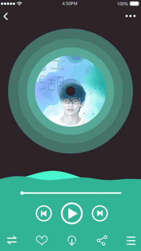 音乐播放界面——液态波动