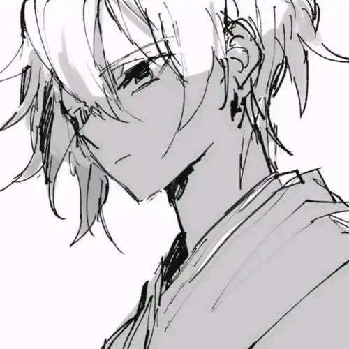 黑白动漫男头(侵删)