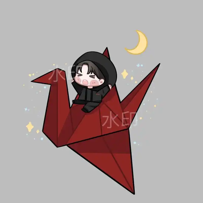 易烊千玺坐着千纸鹤来咯#稿件展示 #稿子勿用 #约稿 #易烊 - 抖音