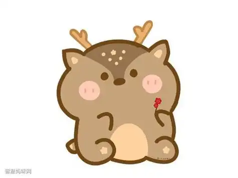 小动物萌萌哒可爱简笔画卡通