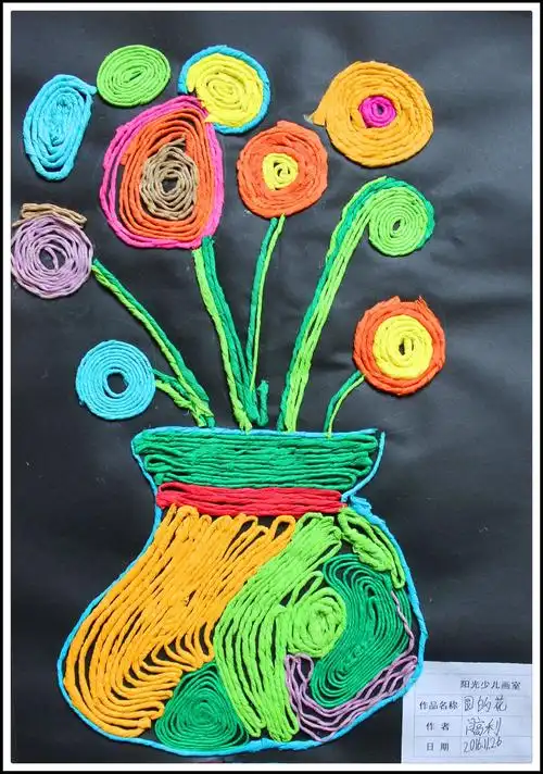 【作品欣赏】手工装饰画之纸绳粘贴画